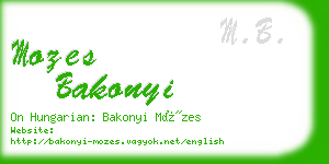 mozes bakonyi business card